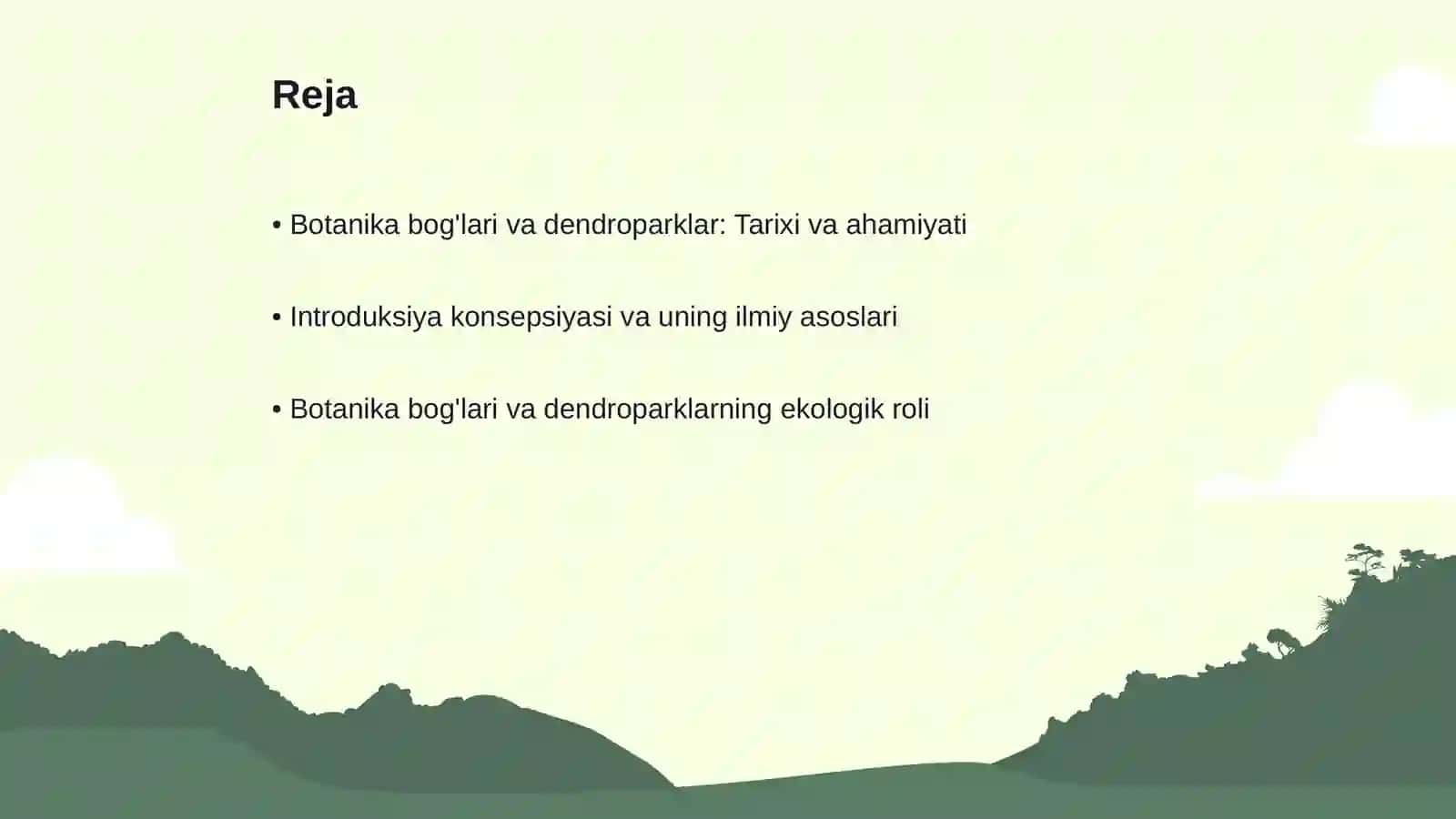 Botanika bog'lari va dendroparklarning introduksiya ishlaridagi ilmiy ro'li 2