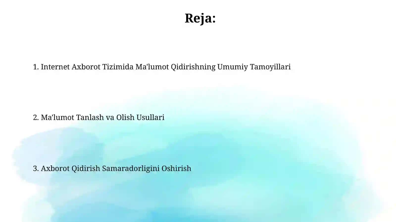 Internet axborot tizimida ahborotlar qidirish va tanlanganahborotlarniolish 2