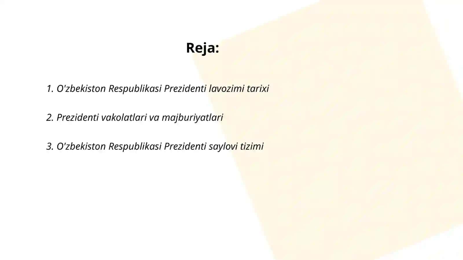 O'zbekiston Respublikasi Prezidenti lavozimi tarixi 2