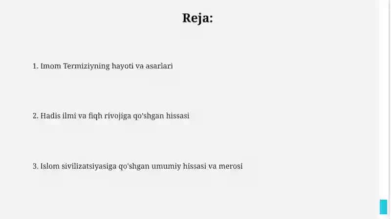 Imom Termiziyning hayoti va asarlari 2