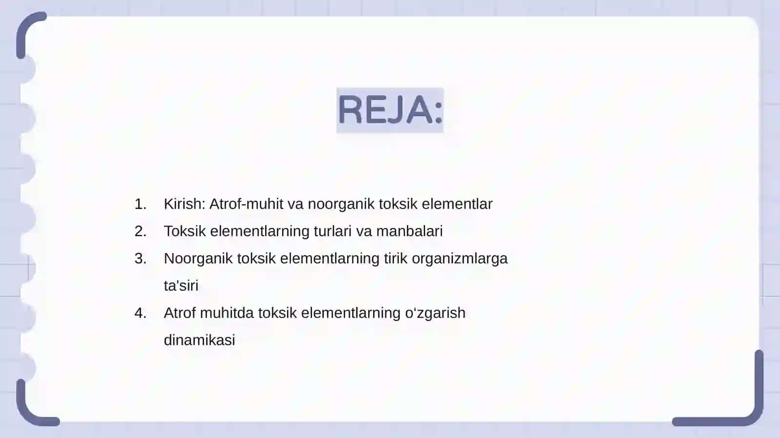 Atrof muhitdagi noorganen toksik elementlarni ta'sirida kechadigan o'zgarishlar 2