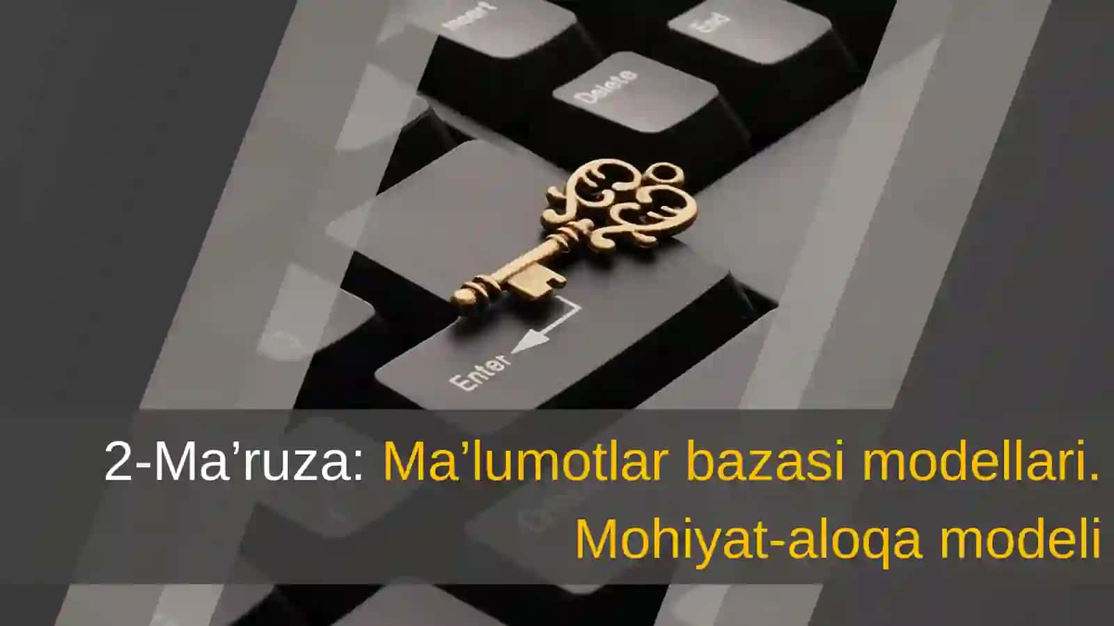 Ma’lumotlar bazasi modeli 2