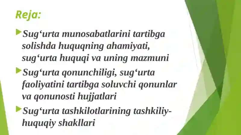 Sug‘urtafaoliyatini amalga oshirishning huquqiy asoslari 2