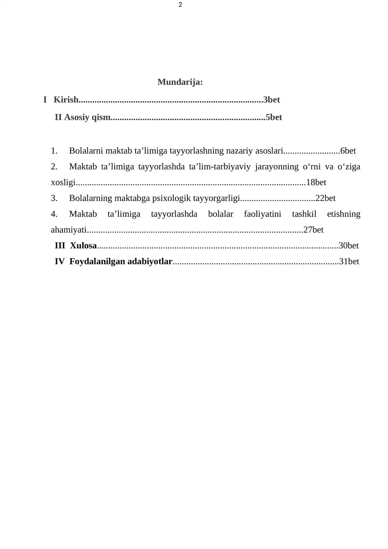 BOLALARNI MAKTAB TA’LIMIGA TAYYORLASHDA TA’LIM-TARBIYAVIY JARAYONNING O‘RNI VA O‘ZIGA XOS XUSUSIYATLARI 2