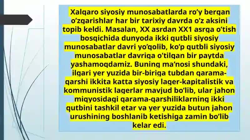 Oʻzbekiston va jahon hamjamiyati 2