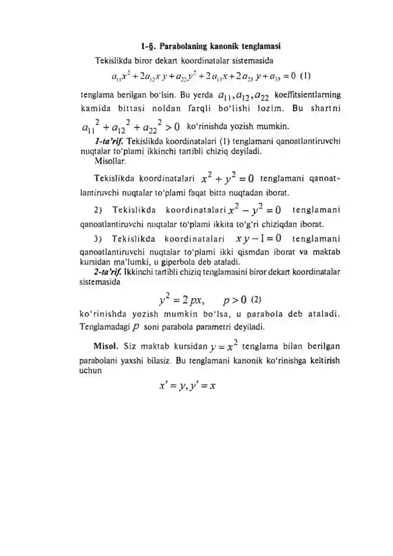 CHIZIQLI ALGEBRA 2