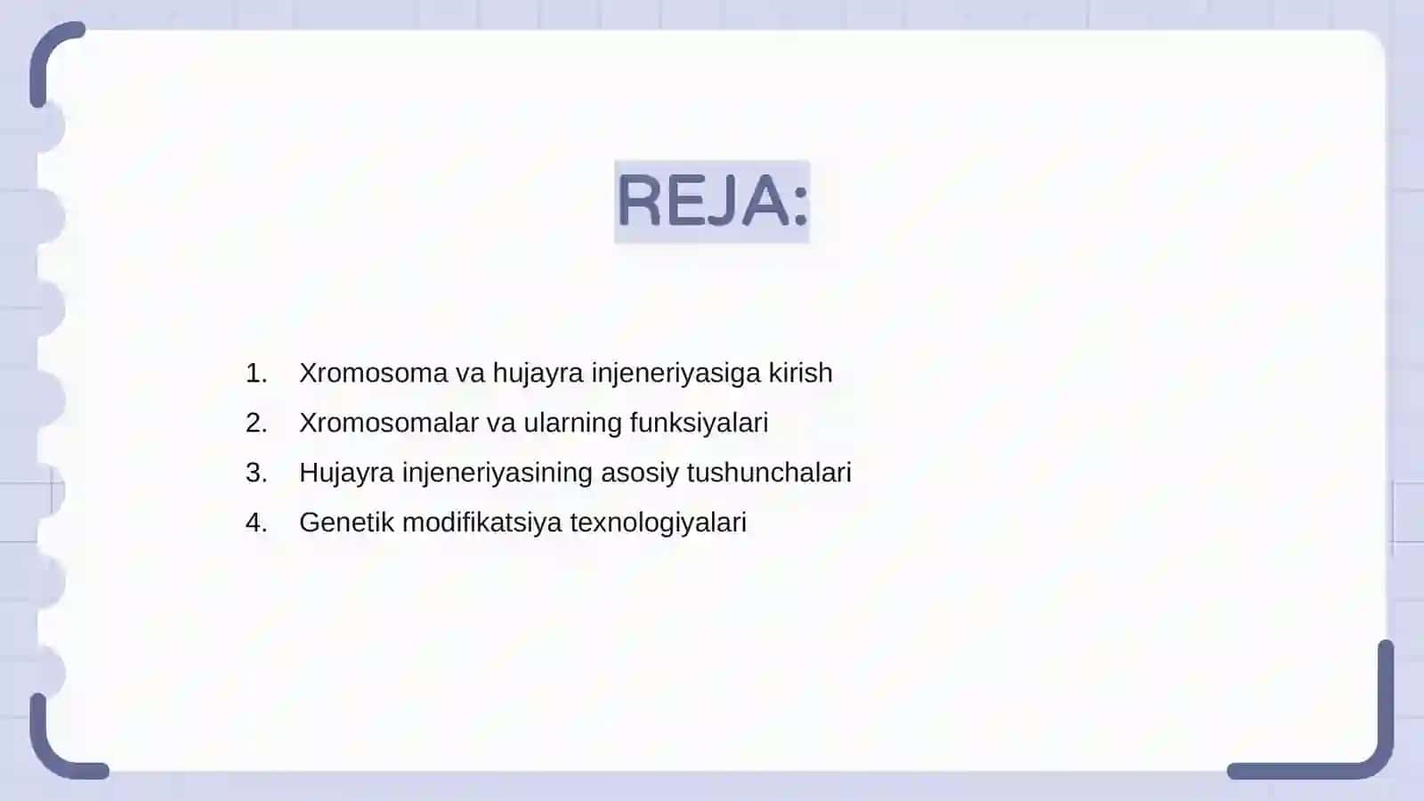 Xromosoma va hujayra injeneriyasi 2