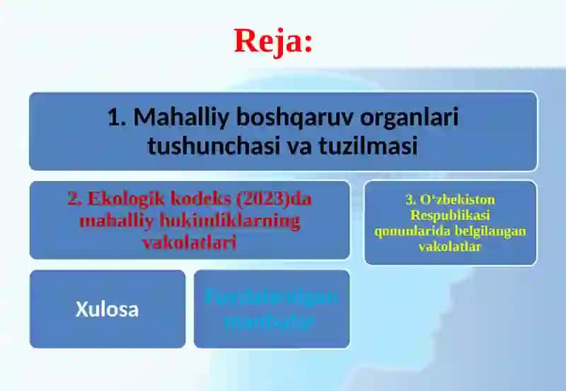 MAXALLIY BOSHQARUV ORGANLARINING EKOLOGIK VAKOLATLARI 2