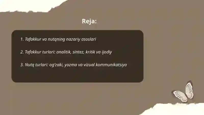 Tafakkur va nutq 2