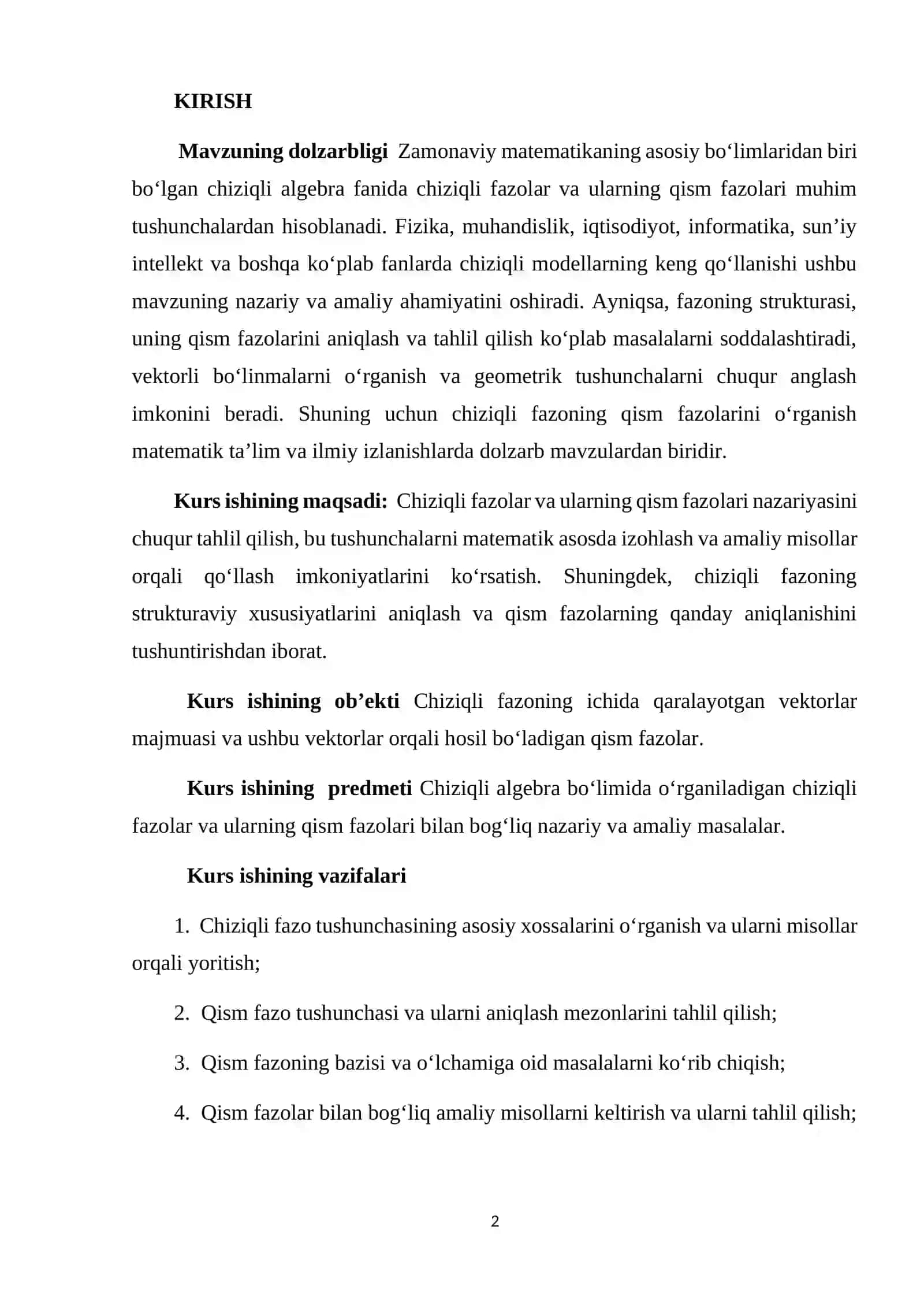 CHIZIQLI FAZONING QISM FAZOSI 2