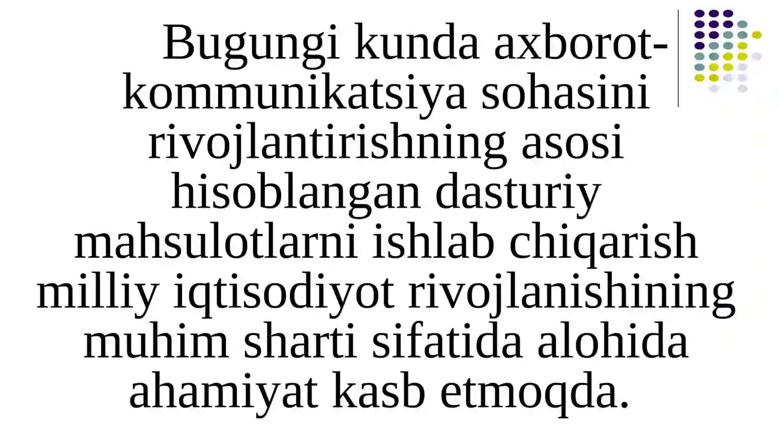 IQTISODIYOTDA FOYDALANILADIGAN DASTURIY MAHSULOTLAR 2