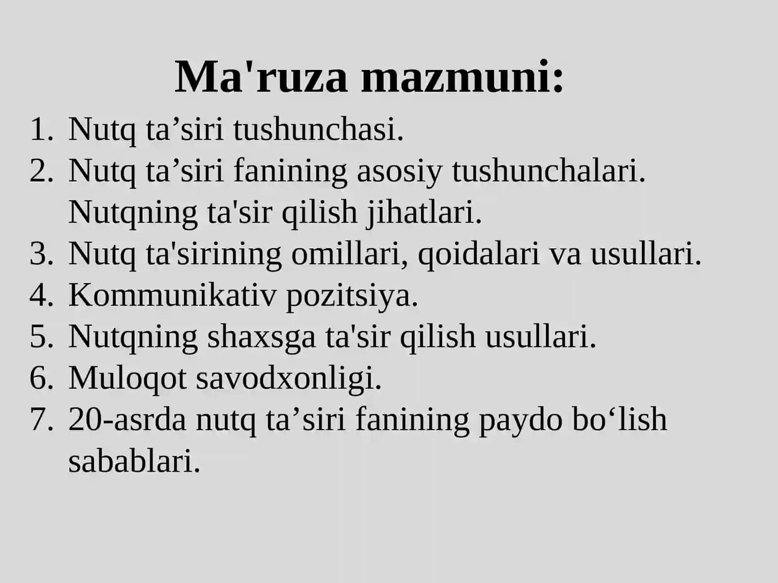 Ishontirishning og’zaki ta’siri 2