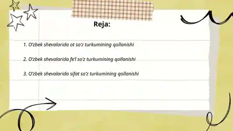 Oʻzbek shevalarida soʼz turkumlarining qollanishi 2