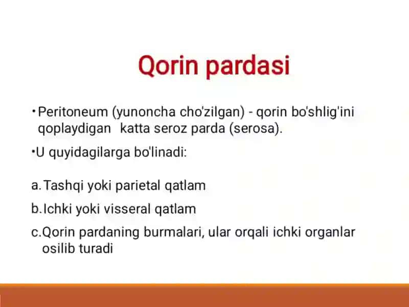 Qorin pardasi 2