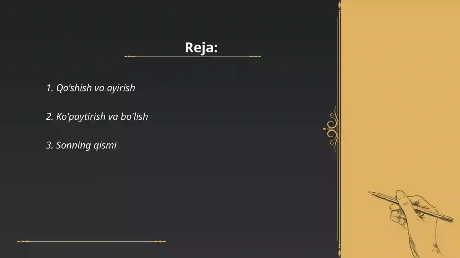 Amaldagi 3-sinf matematika darsligi 2