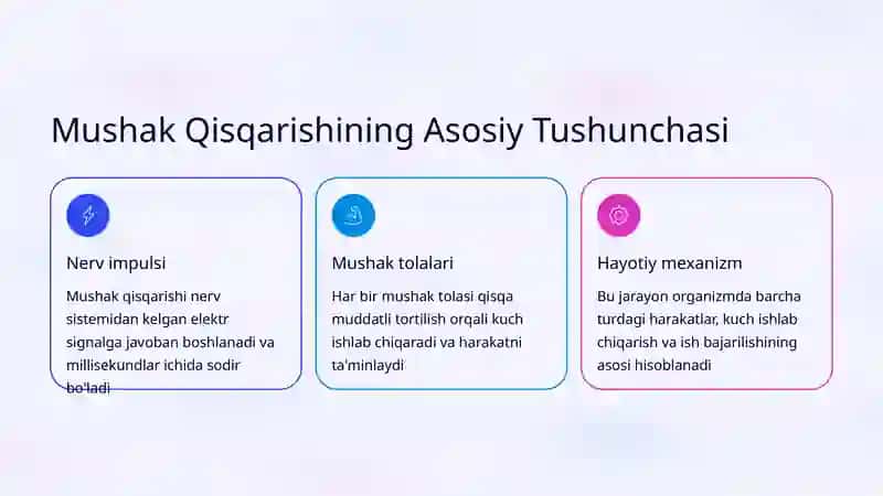 Mushak Qisqarish Mexanizmlari 2