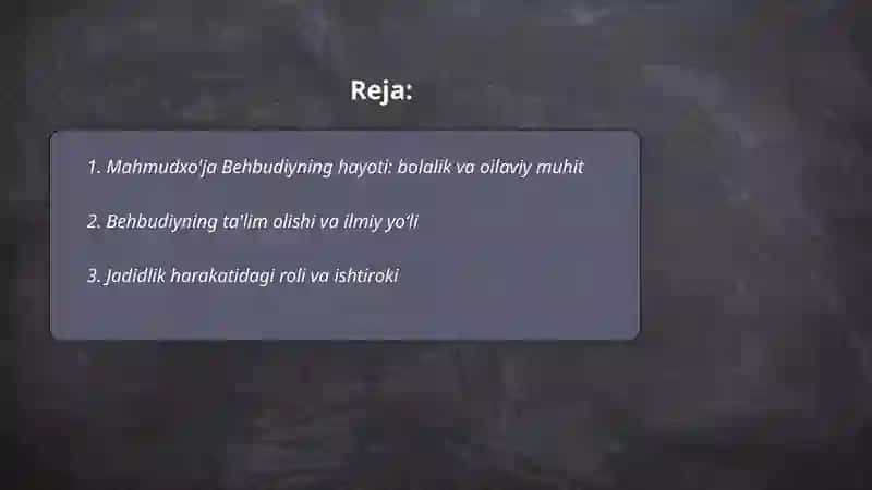 Mahmudxo'ja Behbudiyning hayoti va ijodi 2