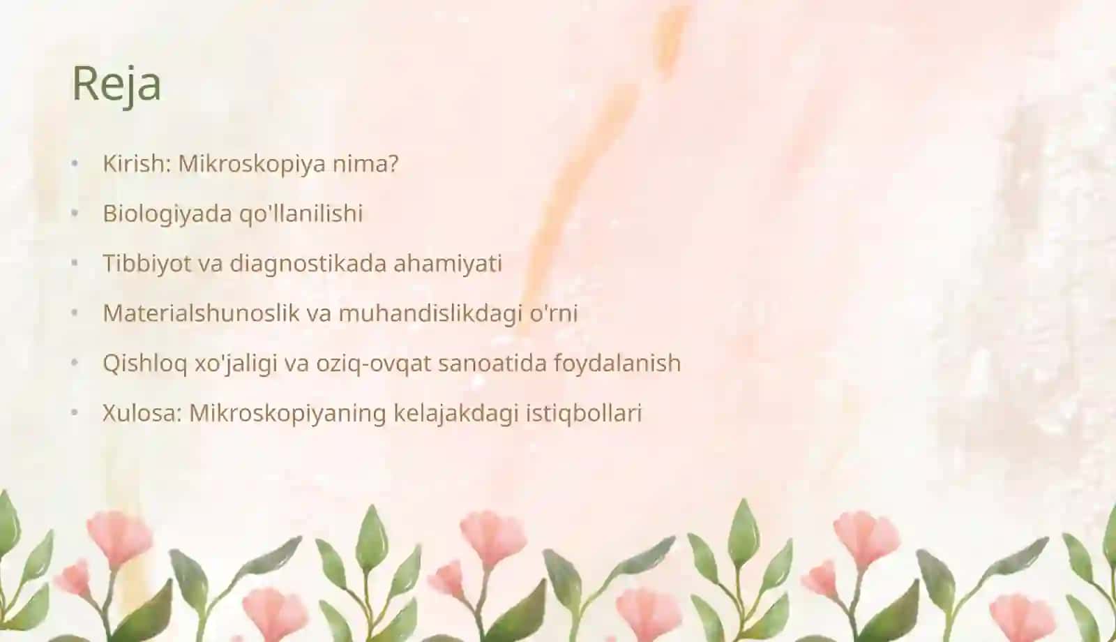 Mikroskopik usuldan foydalanishning amaliy imkoniyatlari 2