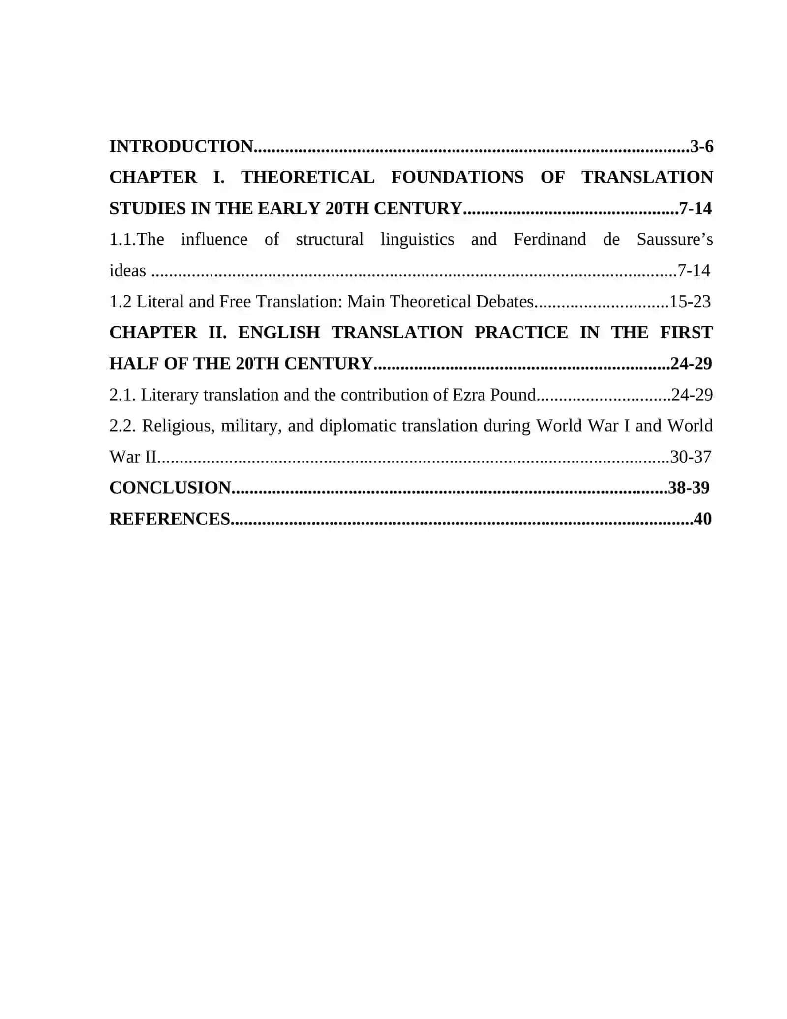 ENGLISH TRANSLATION STUDIES IN THE 1ST HALF OF THE 20TH CENTURY 2