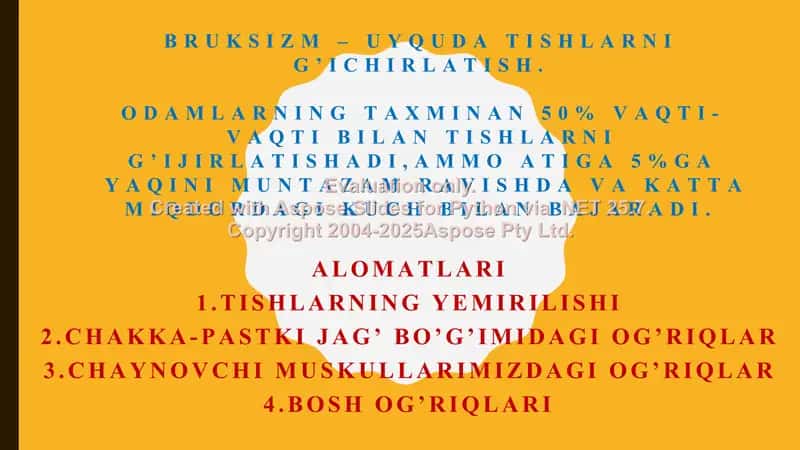 Bruksizmni ortopedik davolash va kuzatish 2