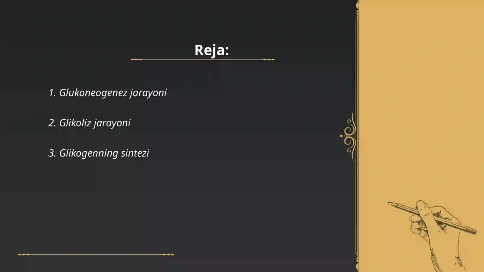 Glukozaning hosil bõlishi va parchalanish jarayoni 2