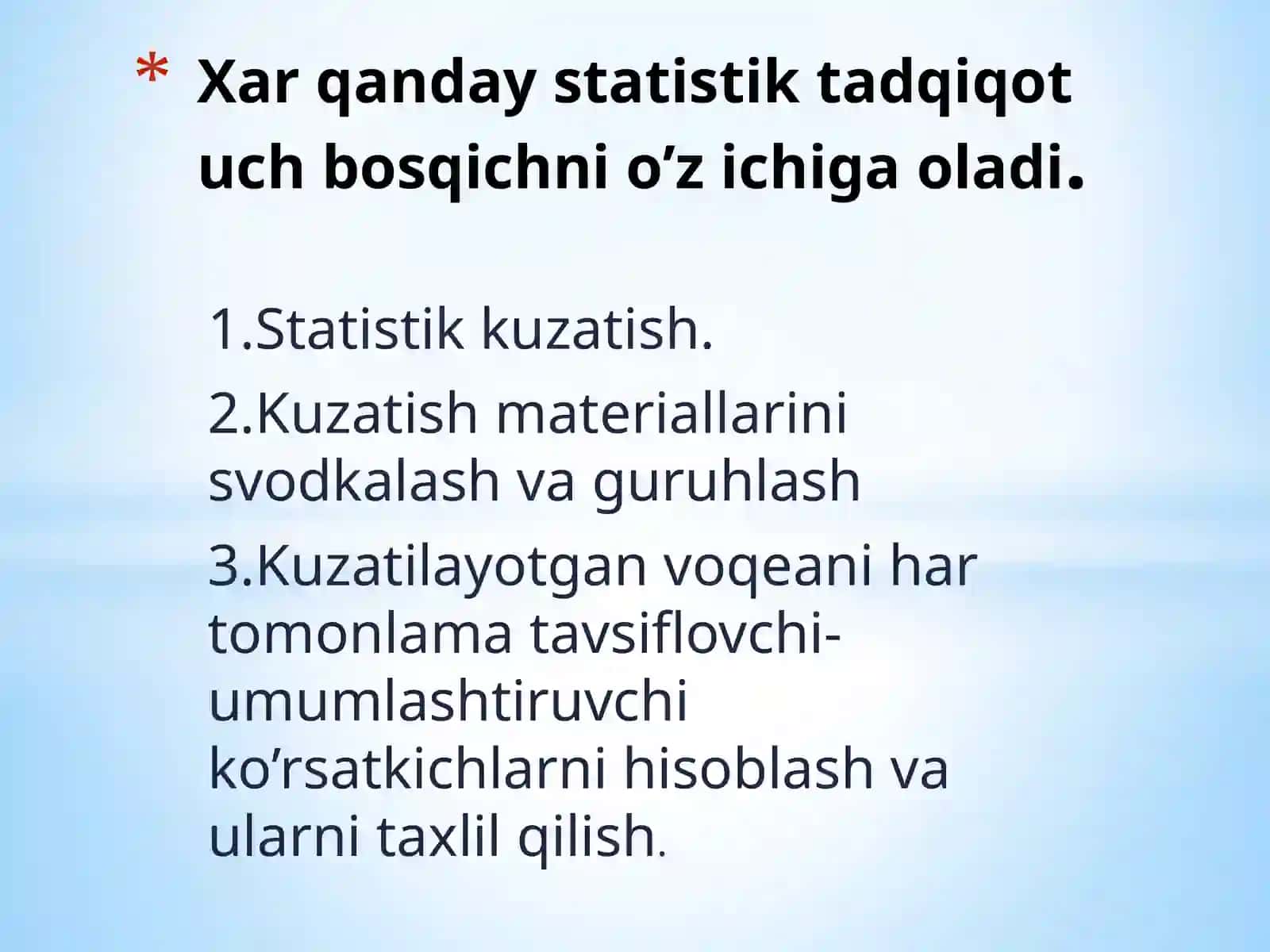 Statistik kuzatish 2