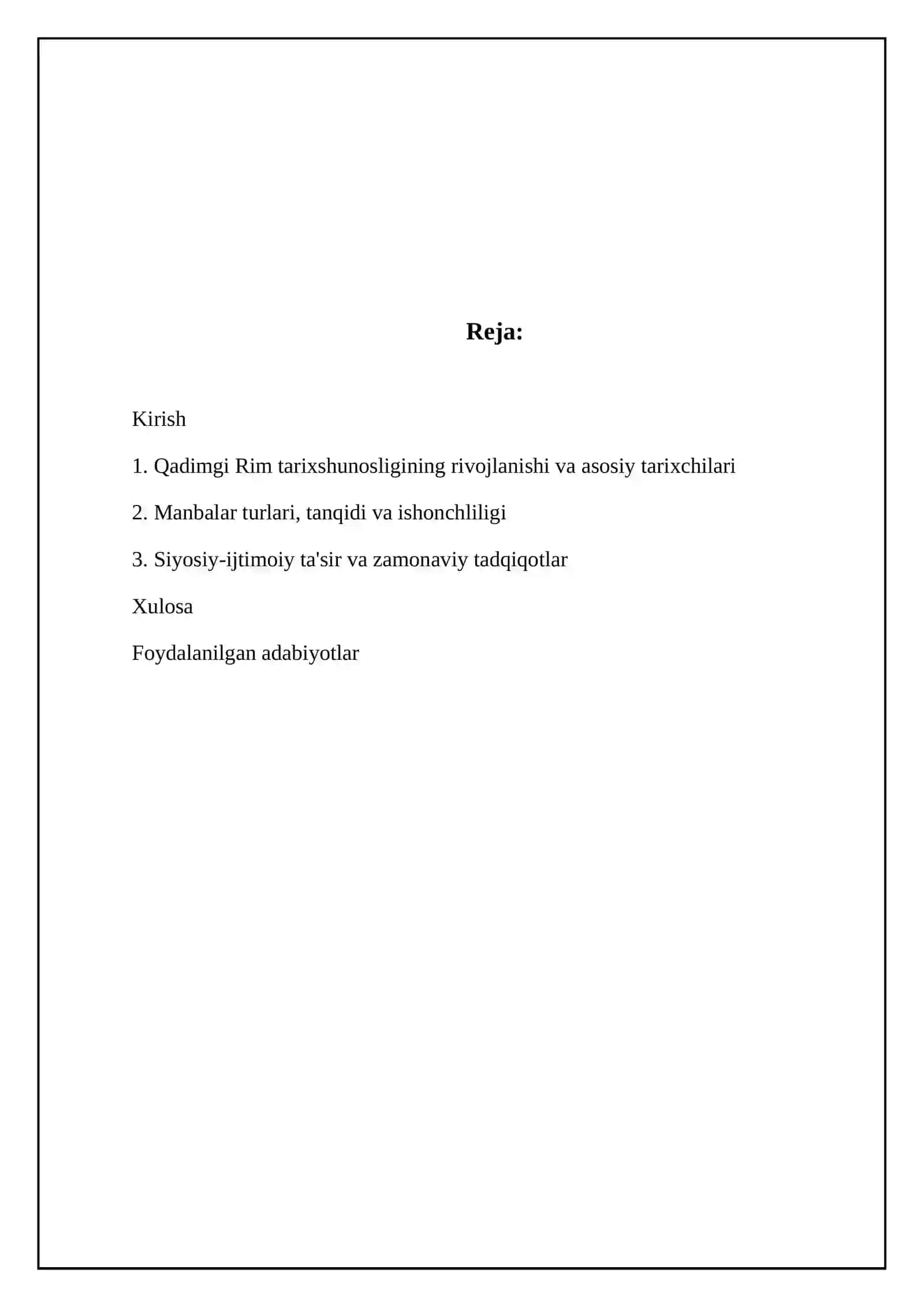 Qadimgi Rim tarixshunosligi va manbashunosligi 2
