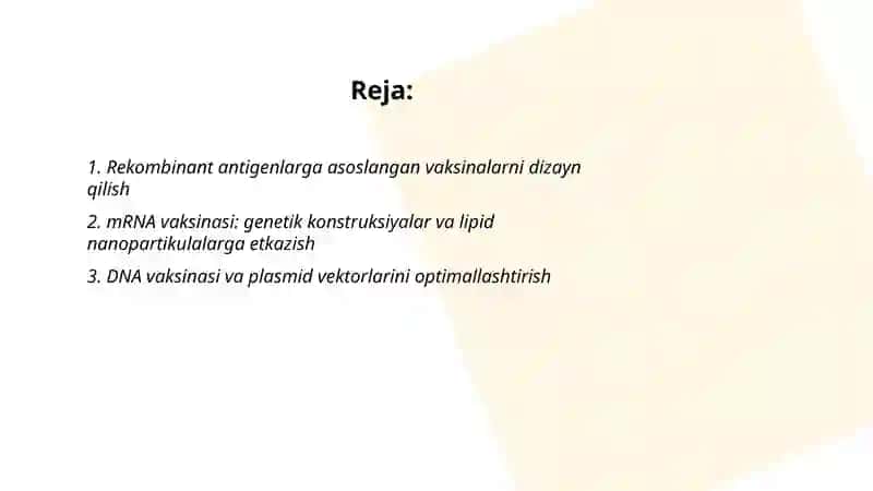 Vaksina va biologik preparatlarni olishda gen injeneriya usullarini qoʻllanilishi 2