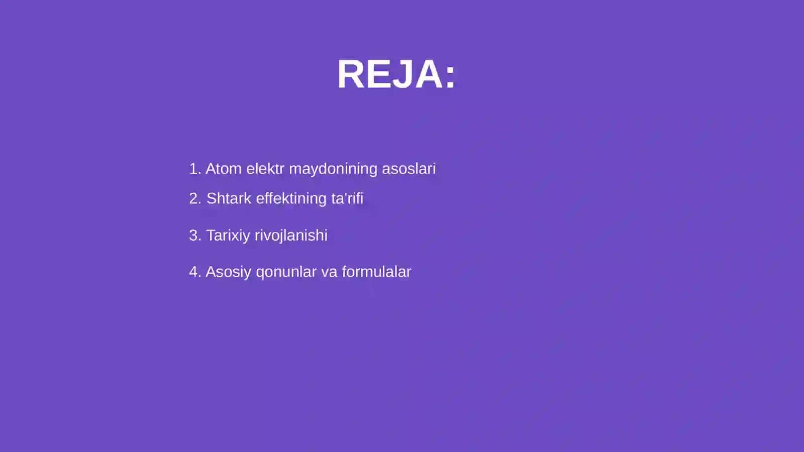 Atom elektr maydonining asoslari 2
