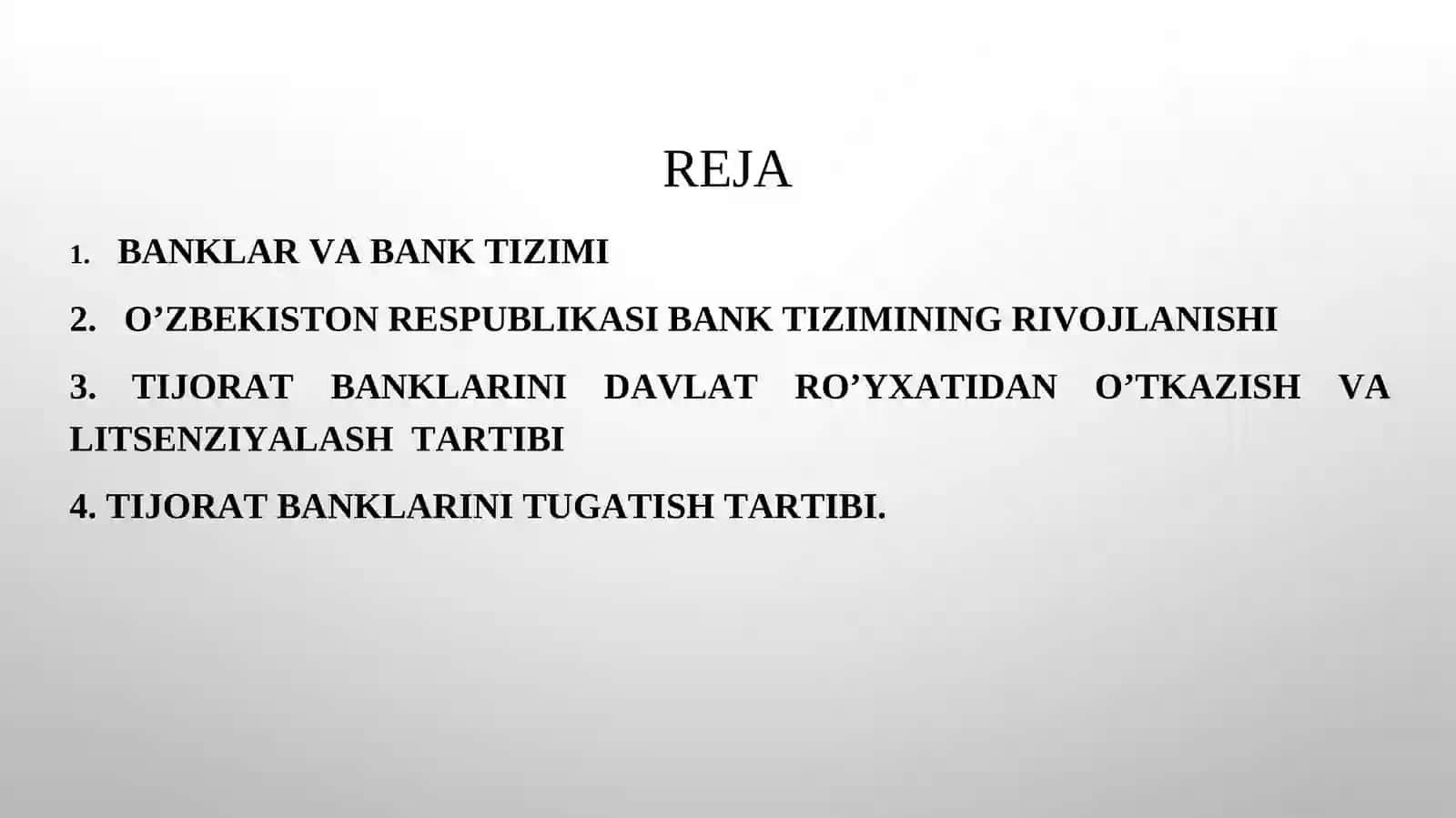 O’zbekiston respublikasi tijorat banklari tizimi va ularning huquqiy asoslari 2