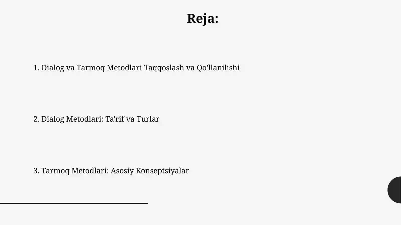 Axborotlarni qayta ishlashning dialogli va tarmoqli usullari 2