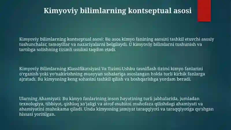 Kimyoviy Bilimlarning Klassifikatsiyasi Va Tizimi 2