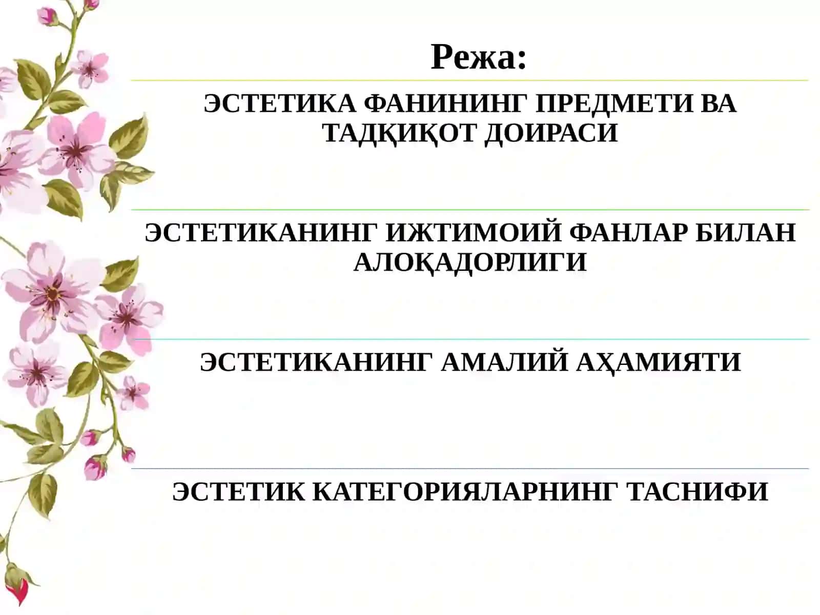 ESTETIKA NAFOSAT FALSAFASI 2