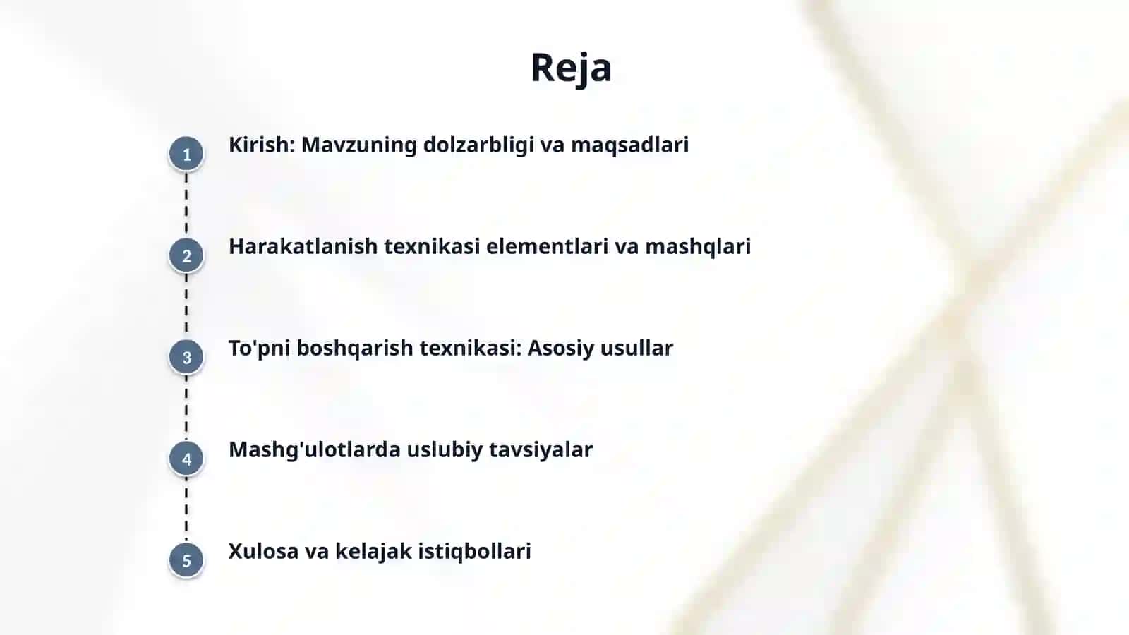 Futbol o‘yinida harakatlanish va to‘pni boshqarish texnikasini o‘rganish 2