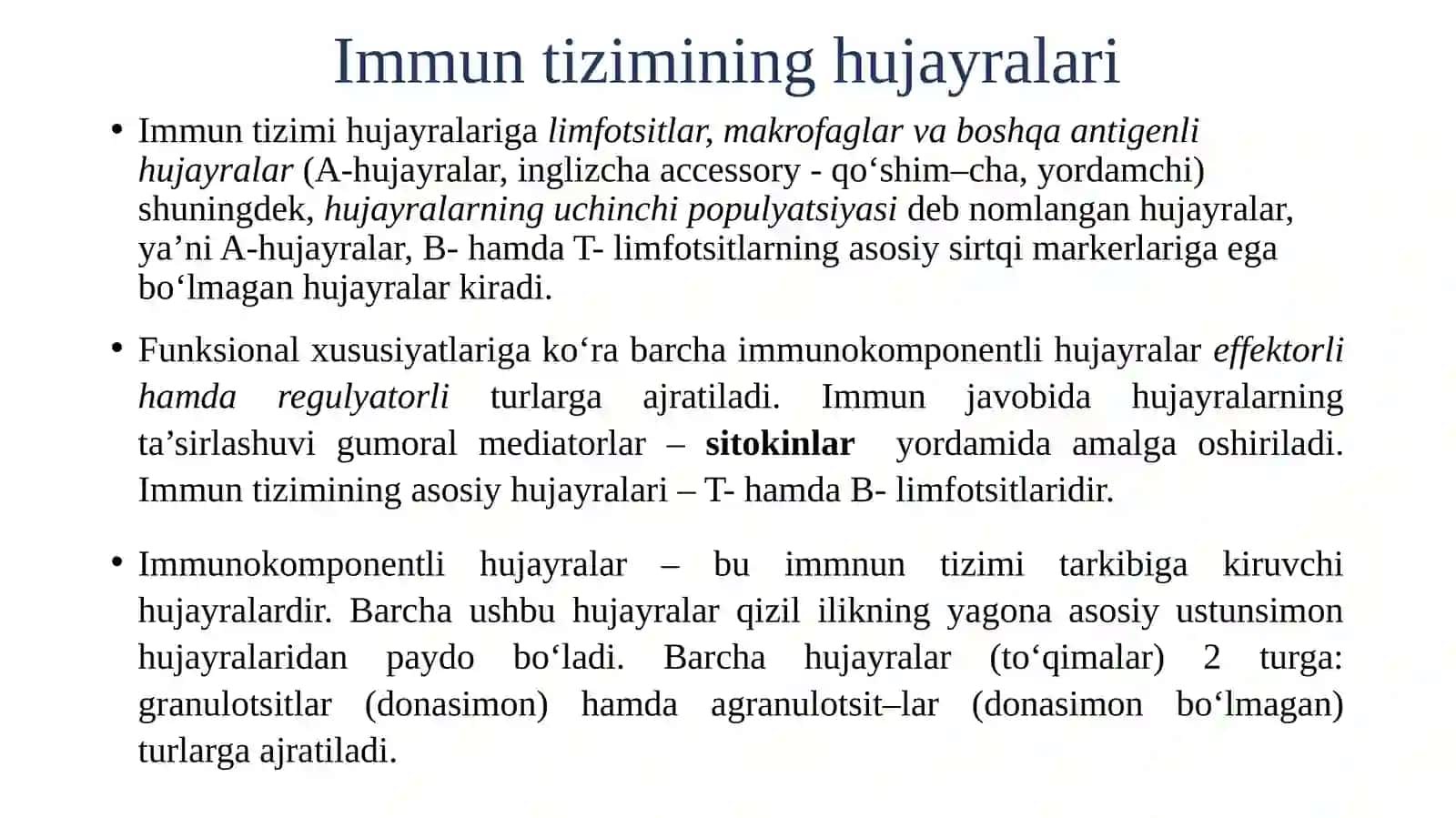 Immuntizimininghujayralari.T-vaB- limfotsitlar.Monotsitlar 2