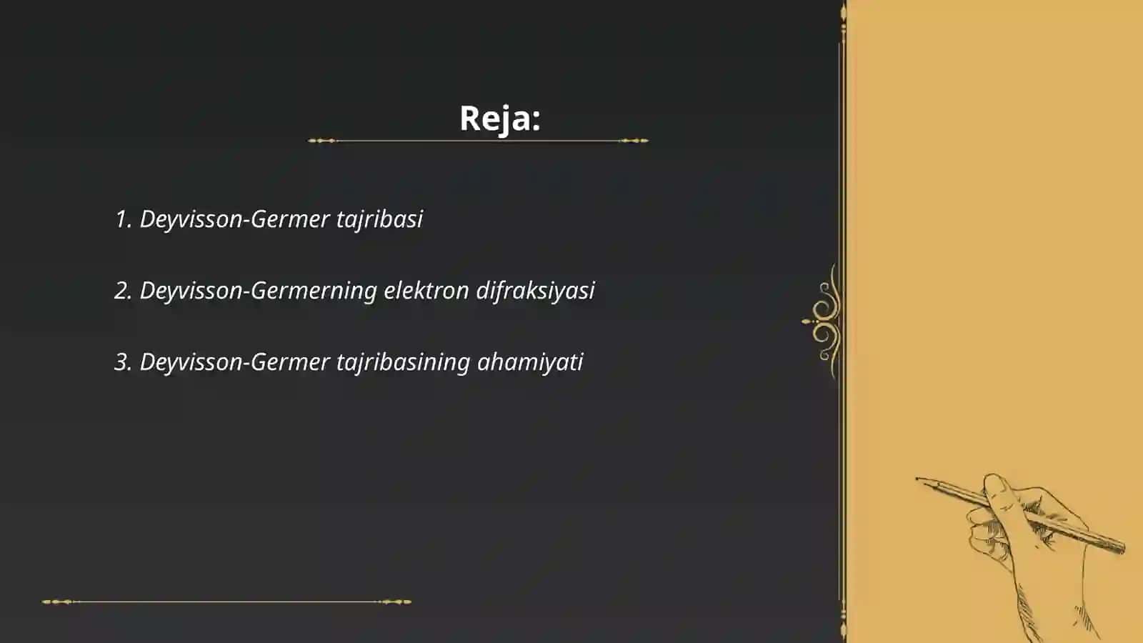 Devisson-Jermer va Tomson-Tartakovskiy tajribalari 2