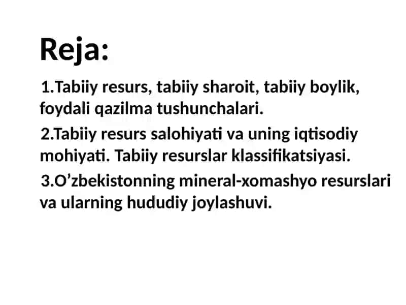 Mintaqalar tabiiy resurs salohiyati va ularning hududiy taraqqiyotda tutgan o’rni 2