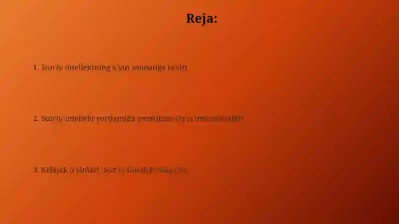 Sun'iy intellektning game industriyasiga ta'siri 2