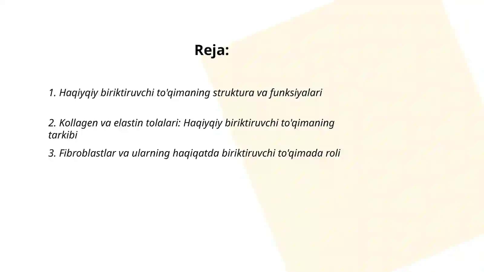 Haqiyqiy biriktiruvchi to‘qima va maxsus endoteliy to‘qimasi 2