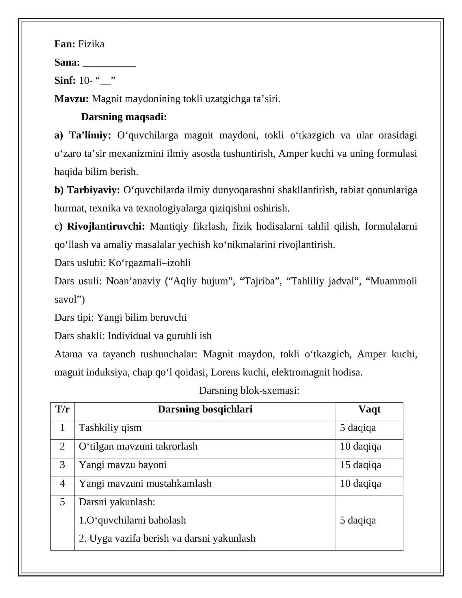 Magnit maydonining tokli uzatgichga taʼsiri 2