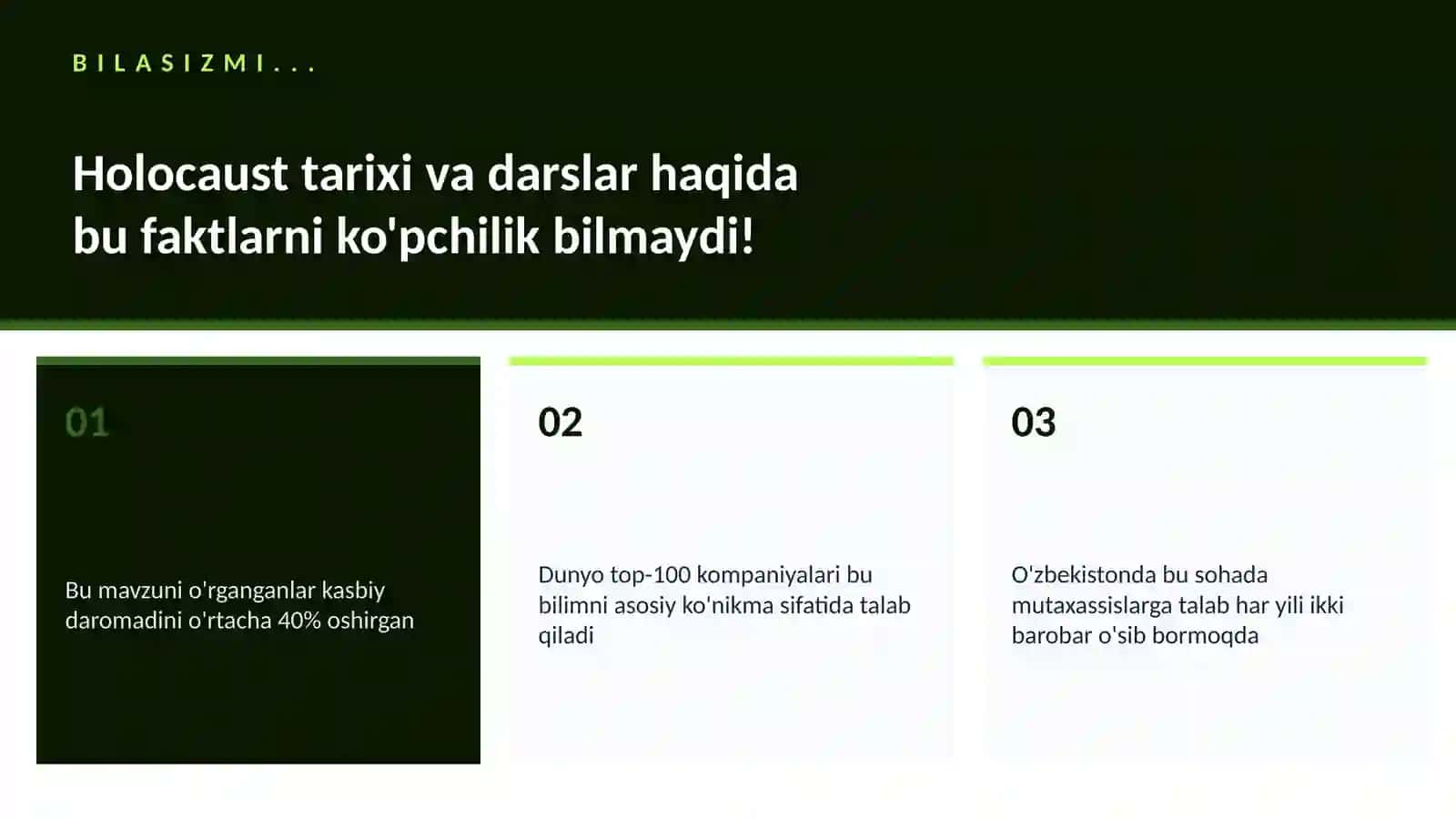 Holocaust tarixi va darslar 2