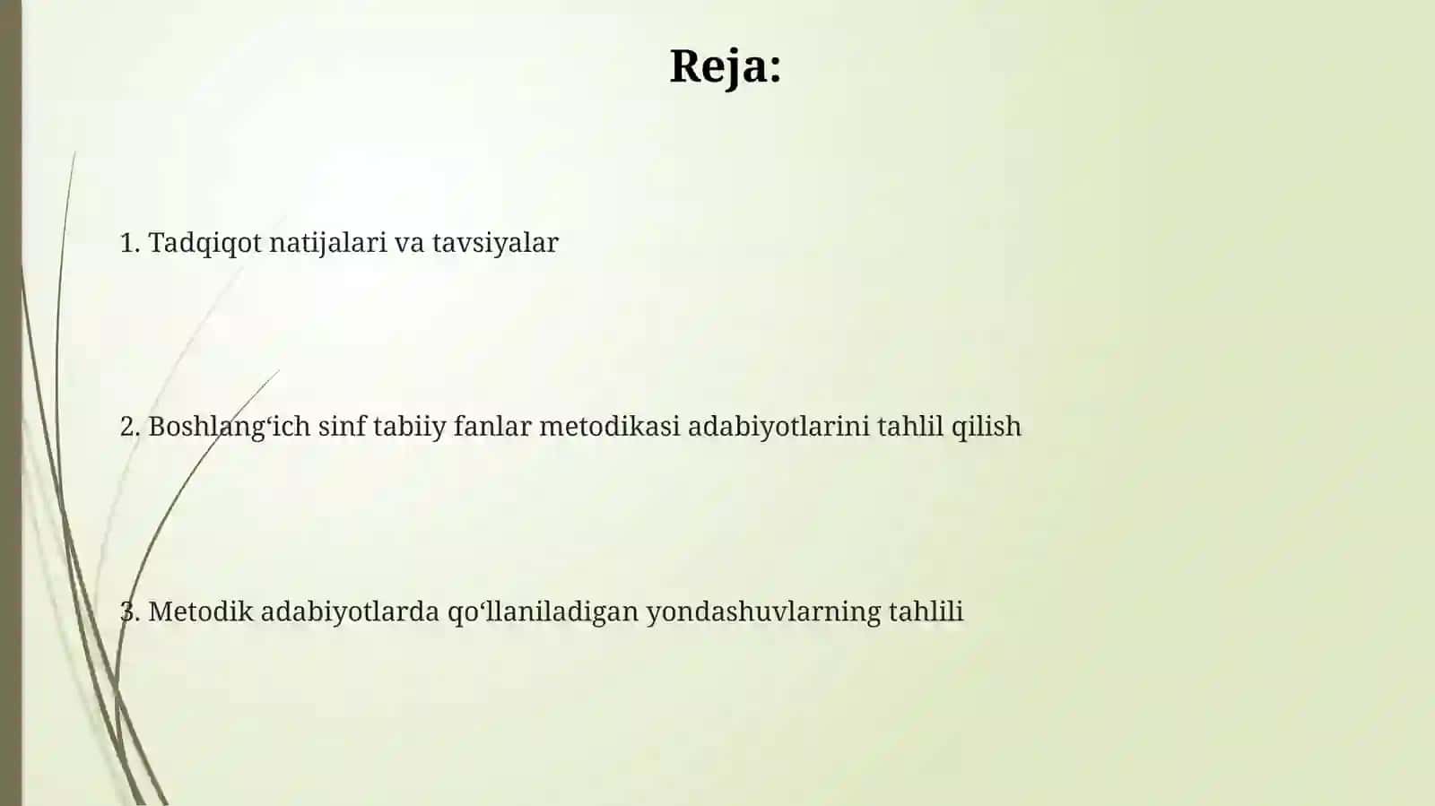 Boshlangʻich sinf tabiiy fanlar metodikasi adabiyotlarini tahlil qilish 2
