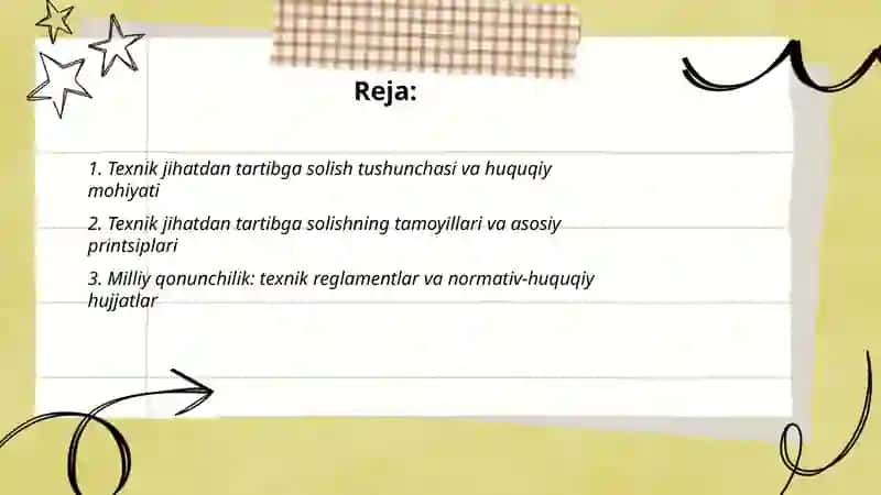 Texnik jihatdan tartibga solishning qonuniy asoslari 2