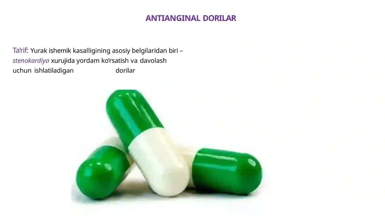 Antianginal dorilar 2