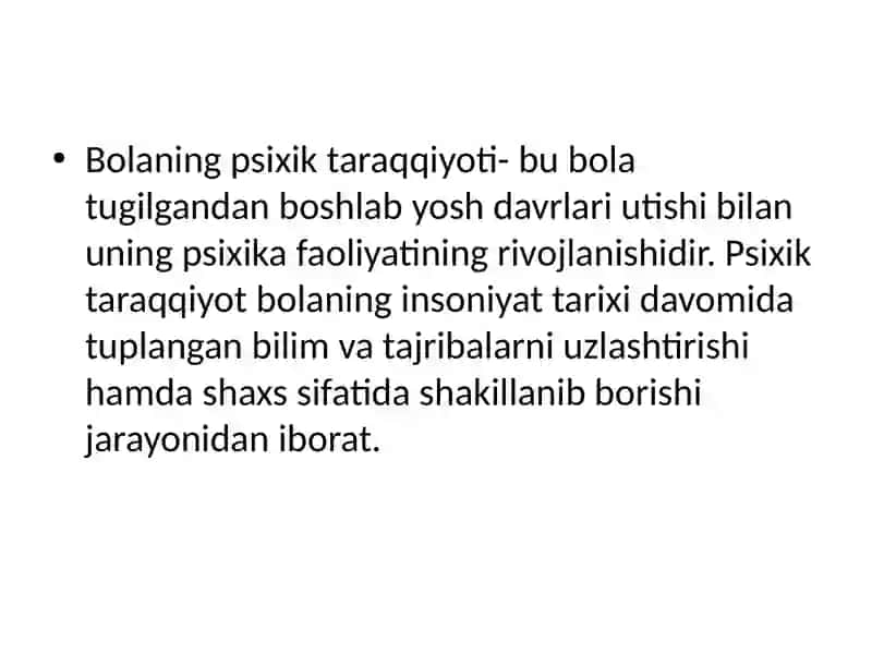 Maktabgacha tarbiya davrida rivojlanishning psixologik xususiyatlari 2