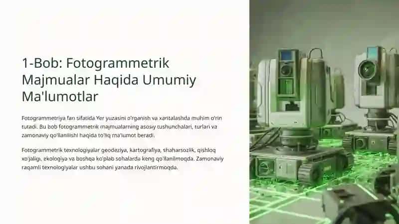 Fotogrammetriya va Raqamli Kartografiya: Zamonaviy Yondashuvlar 2
