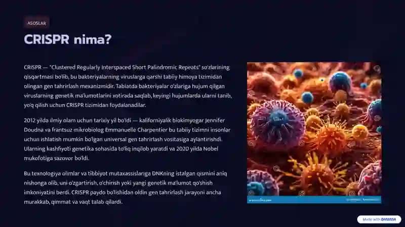 CRISPR Texnologiyasi: Genlarni Tahrirlashda Inqilob 2