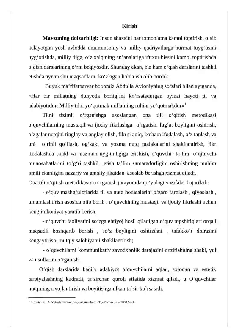 Sinfdan tashqari o‘qishni tashkil etish 2