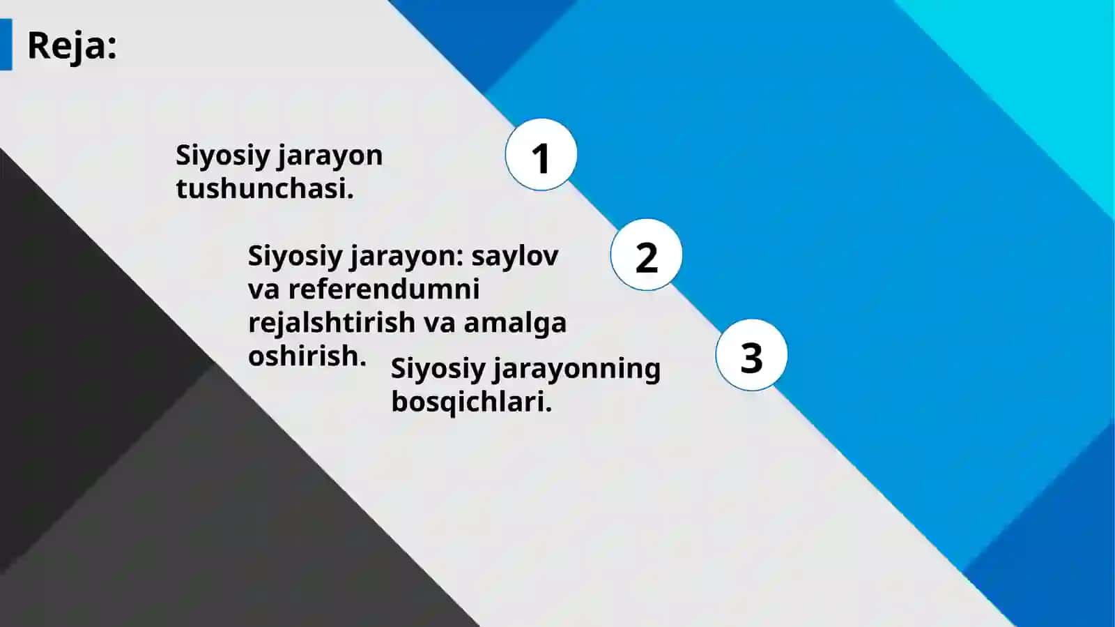 Saylov va referendum jarayonlarini rejalashtirish 2