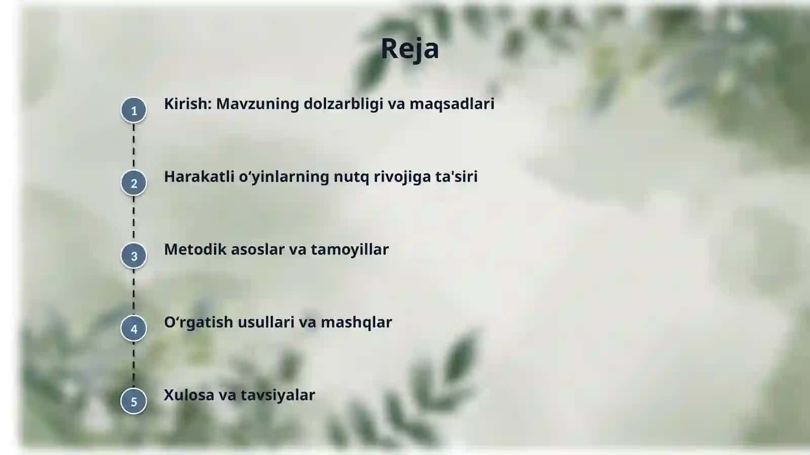 Nutqni rivojlantiruvchi harakatli oʻyinlarga  oʻrgatish  metodikasi 2